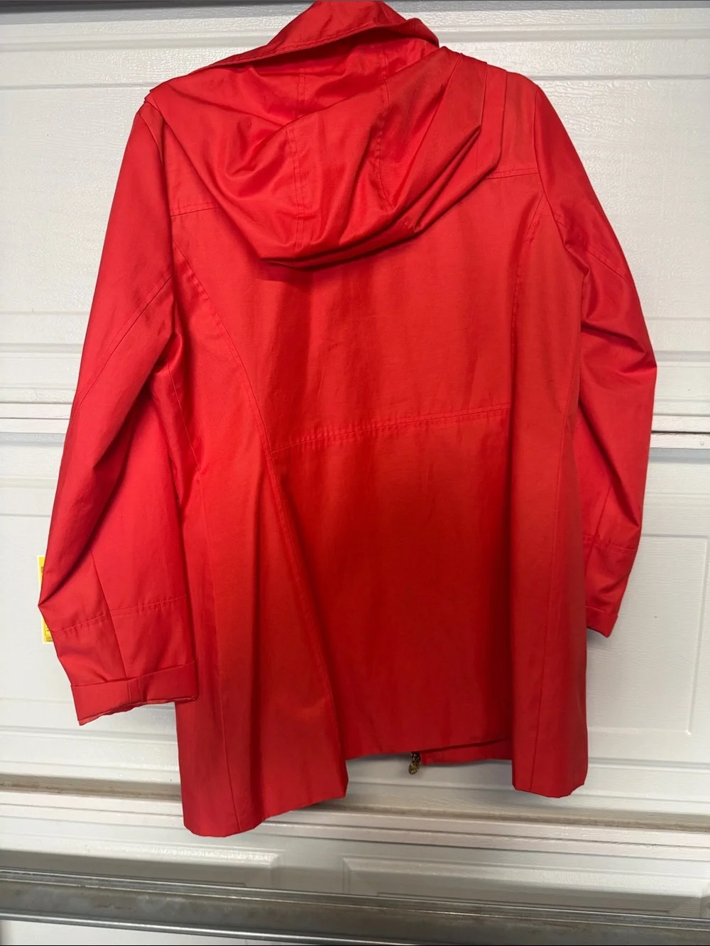 Michael Kors Red Lightweight Trench Coat with Zip Front